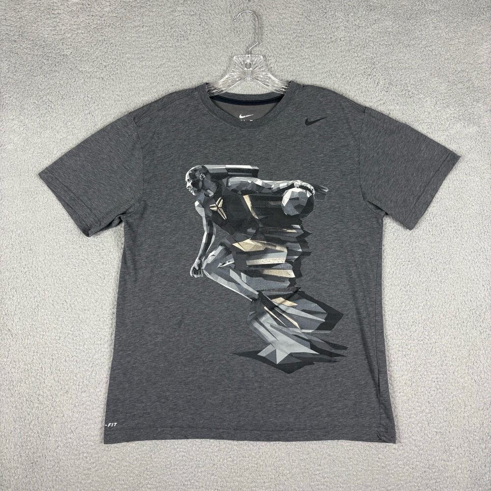 Nike Kobe Bryant T-shirt Men’s Medium Gray Dri-Fit Mamba Mentality Casual Comfy